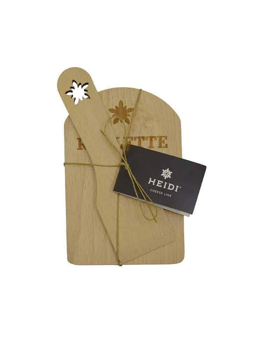 wooden raclette cheese board Heidi cheese line