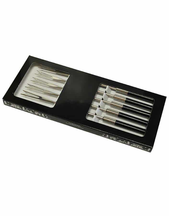 Fondue Bourguignonne / Chinese fork black