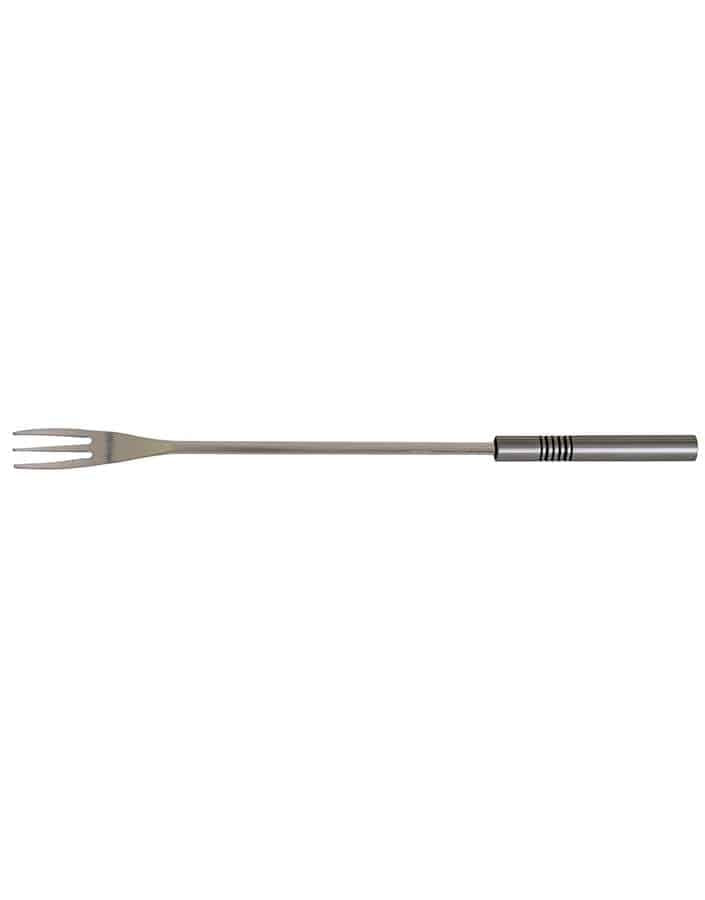 Cheese fondue forks with design rings