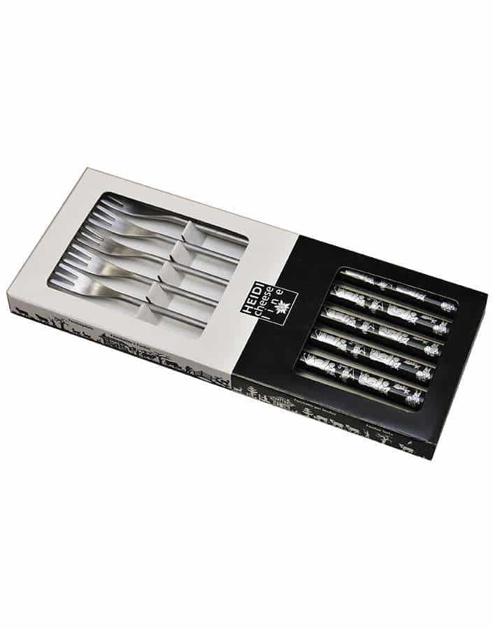 cheese fondue fork with design Heidi cheese line