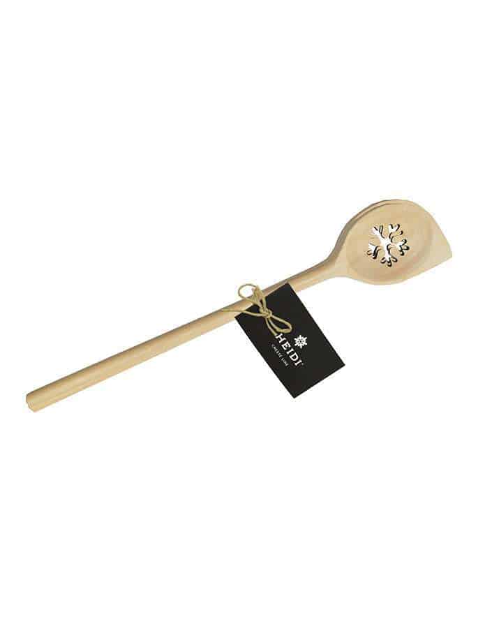 Wood spoon snowflake Heidi cheese line