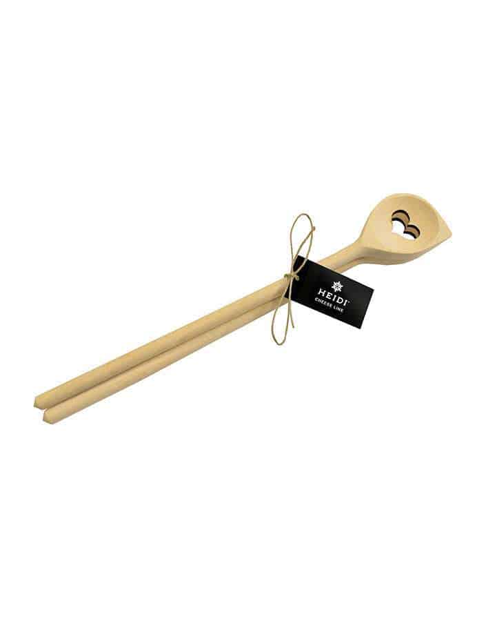 Wood spoon heart Heidi cheese line