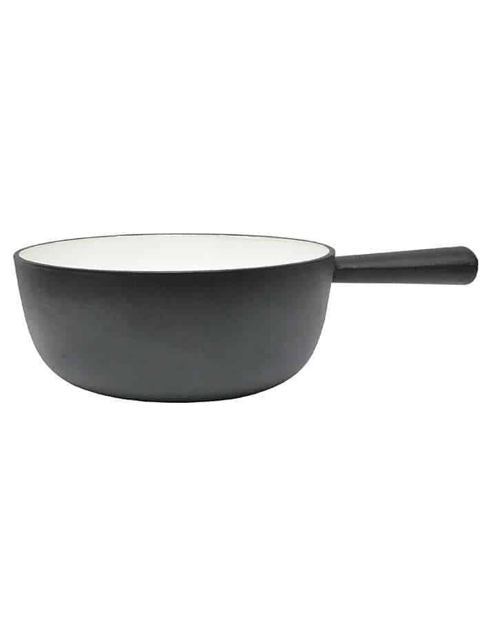 black mat fondue pot Heidi cheese line