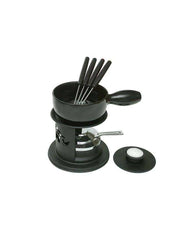 black chocolate fondue pot Heidi cheese line
