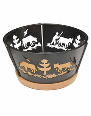 Black metal alps bread basket Heidi cheese line