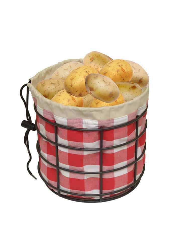 Vichy Potato Bag with Metal Basket