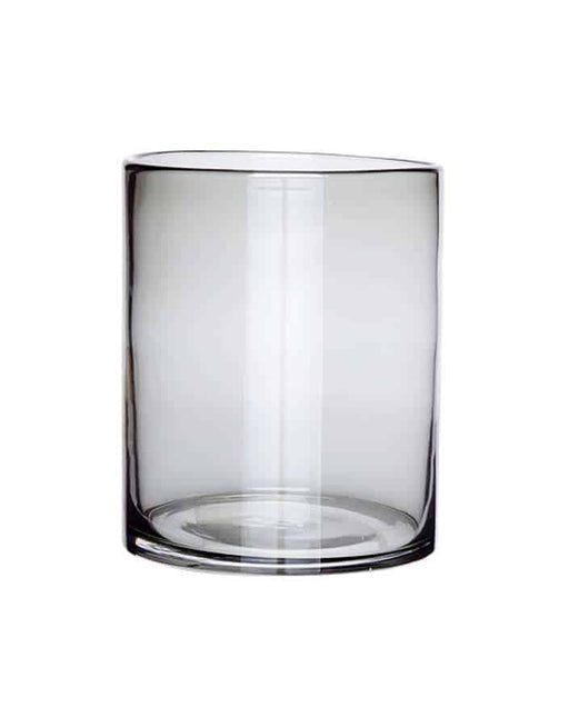 Vase grey L Hubsch transparent
