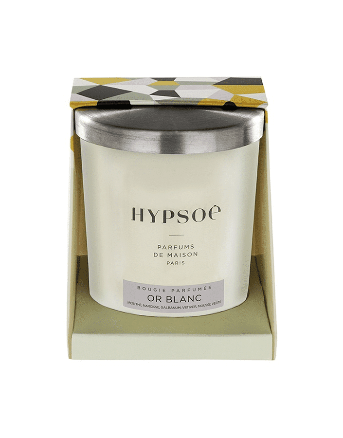 Silver Cover Candle - White Gold