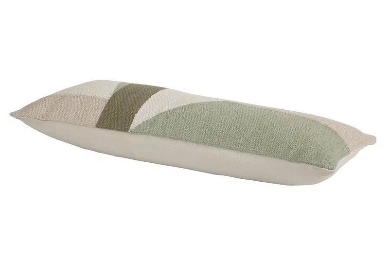 Handmade Geo Shapes Lumbar Pillow - Sage