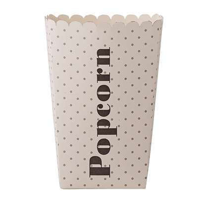 Popcorn Box, White, Paper