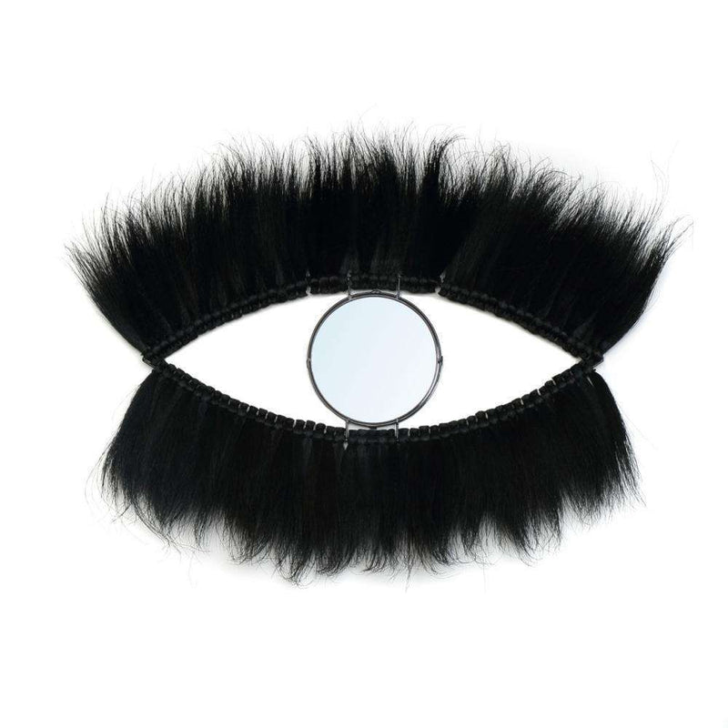 black grass feather eye mirror Bazar Bizar
