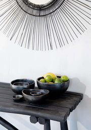 black curved ceramic terracotta antique bowls Bazar Bizar