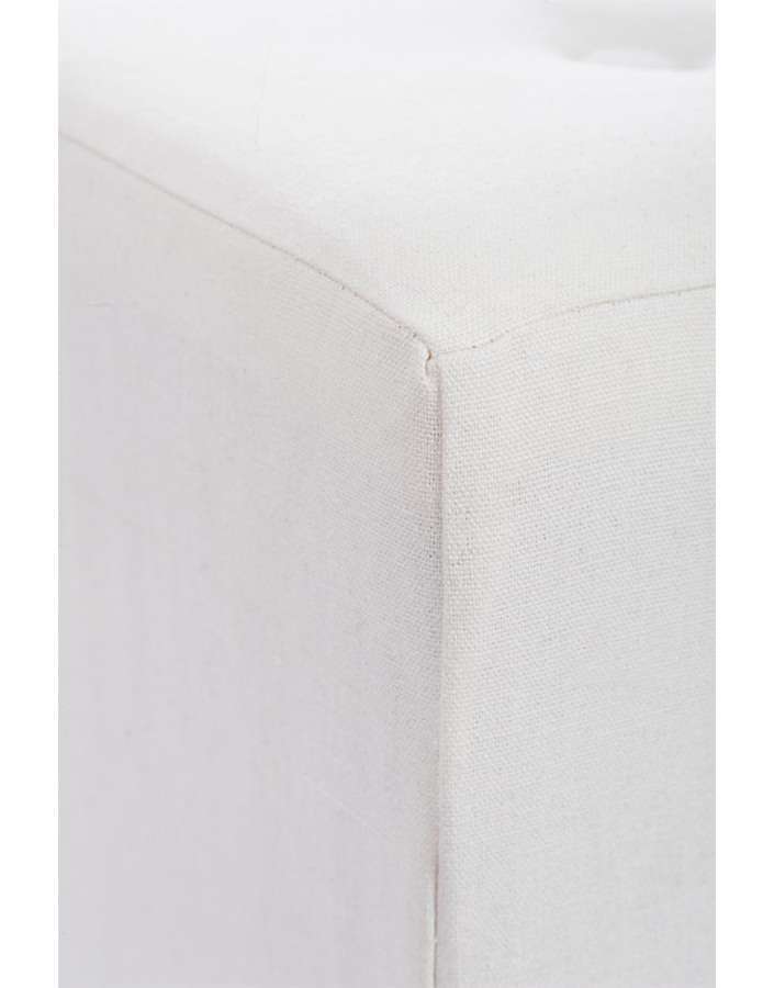Square Pouf - White