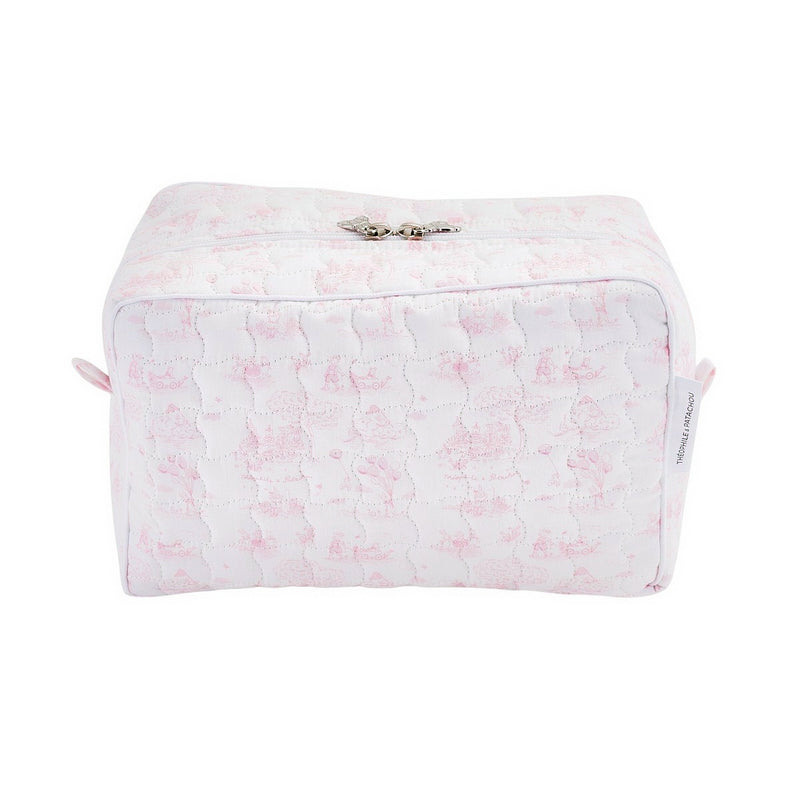 Rectangular toilet bag printed