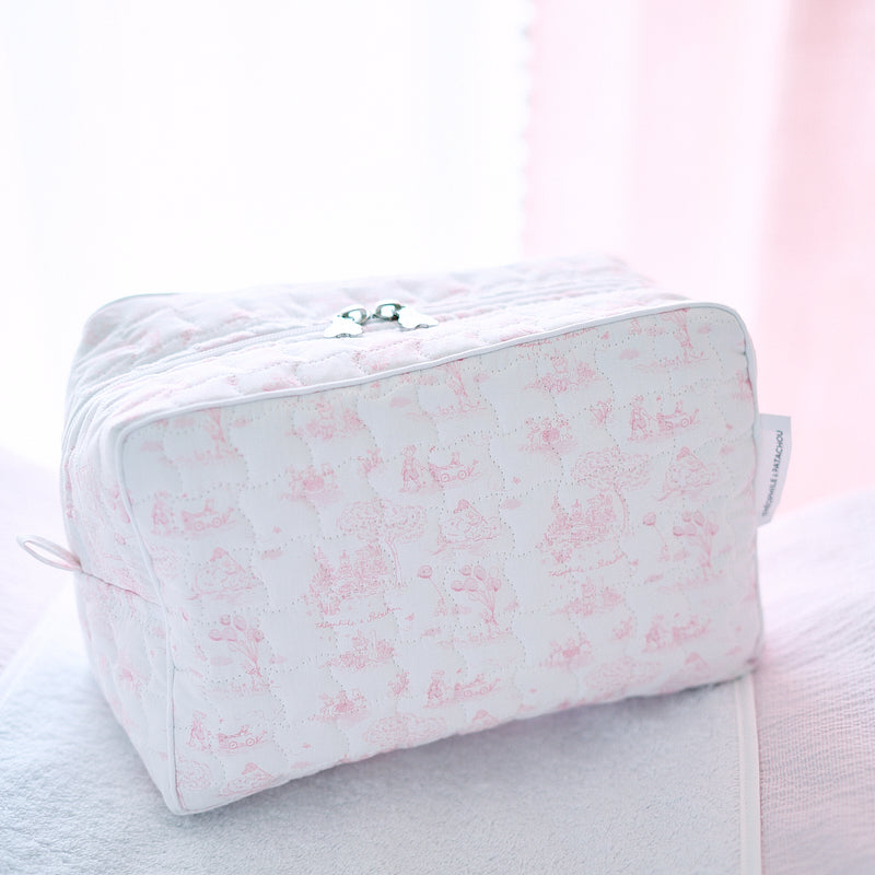 Rectangular toilet bag printed