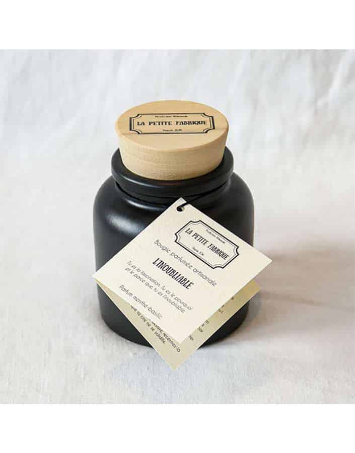 the unfforgetable candle apothecary la petite fabrique scented candle