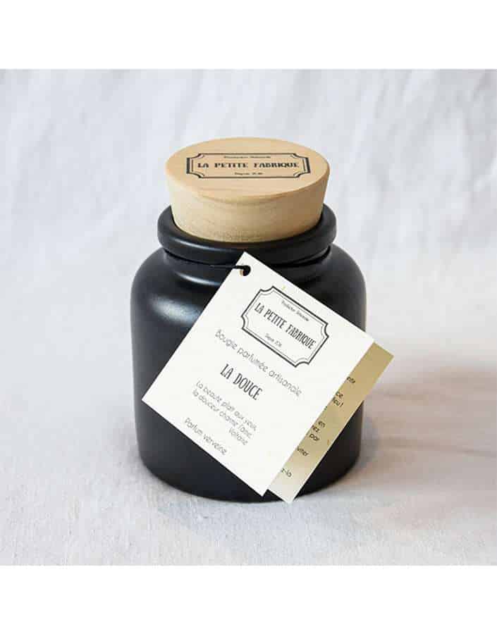 the sweet apothecary candle in black stone natural scented wax candle la petite fabrique