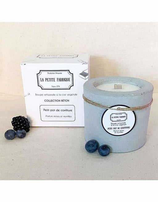 Natural concrete candle la petite fabrique small jar of jam