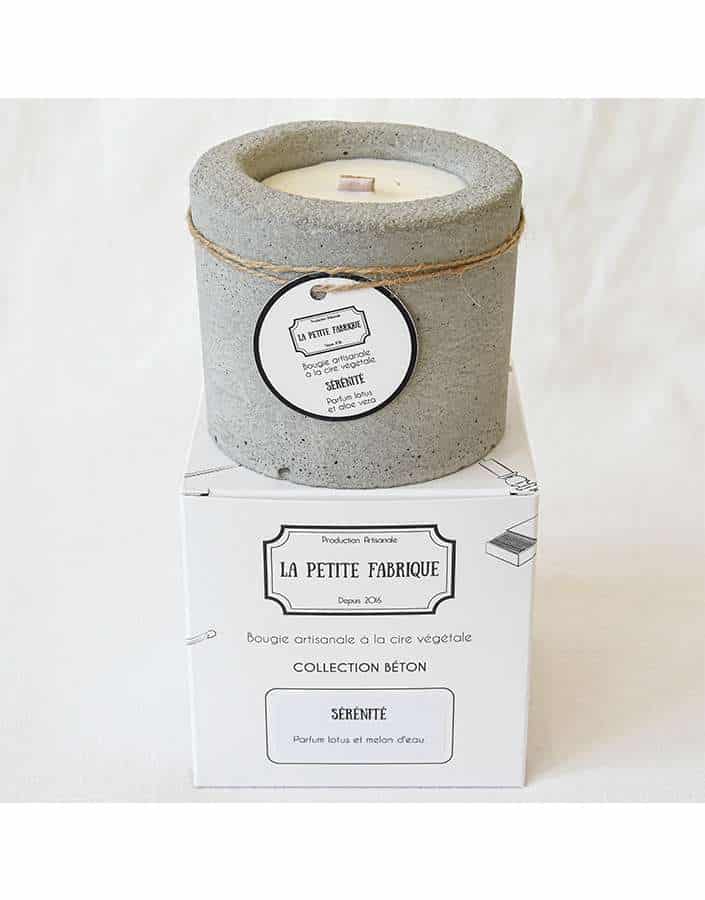 the serenity artisanal natural scented candle la petite fabrique