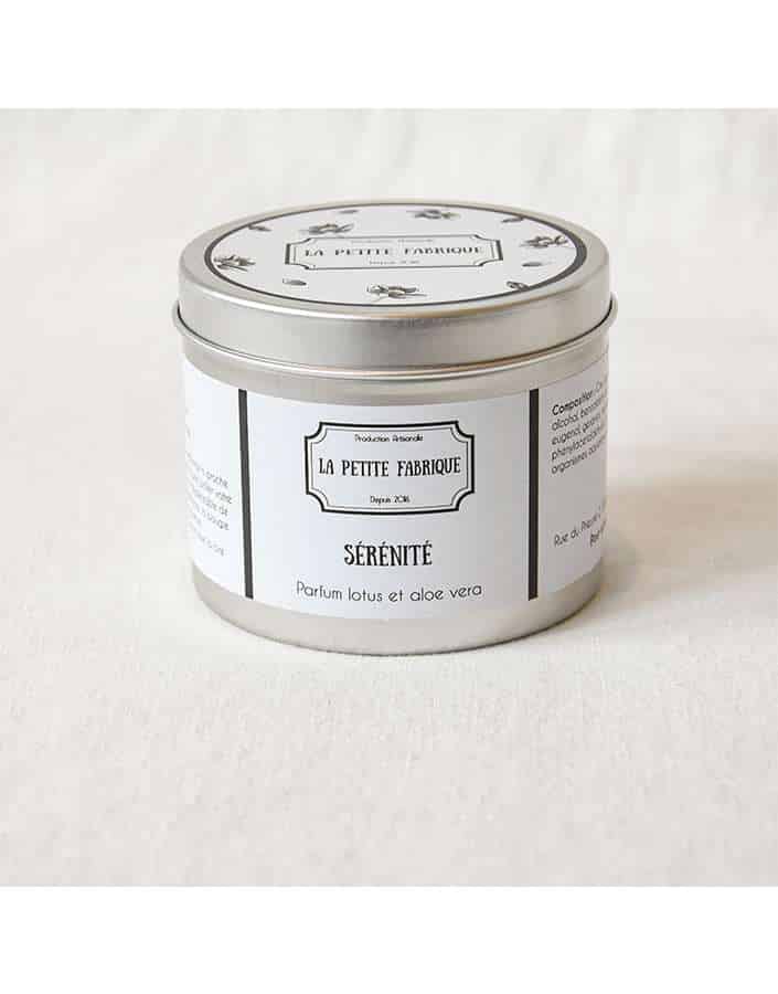 Natural lotus serenity candle and artisanal candle la petite fabrique