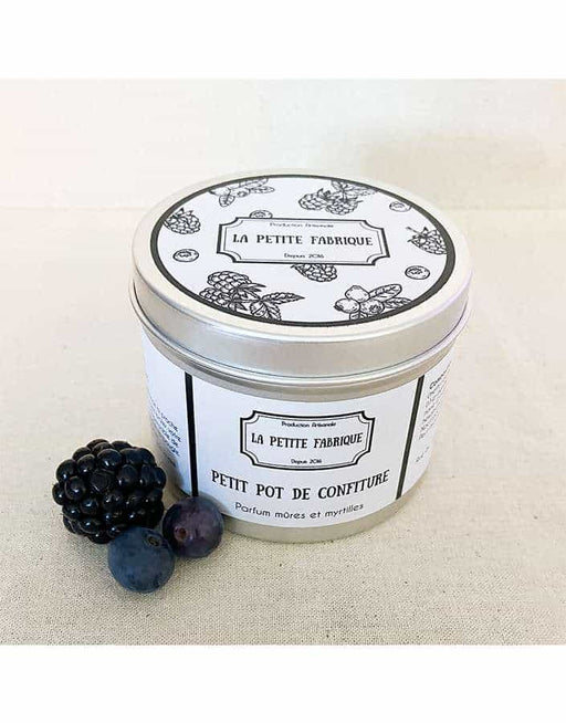 Natural fruit scented candle artisanal rapeseed wax candle jar of jam la petite fabrique