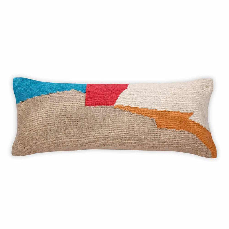 Leh Handcrafted Lumbar Pillow, Multicolor