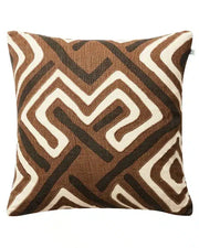 Linen Cushion Cover Gujarat - Dark Brown/Taupe