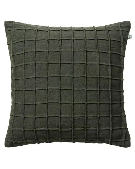 Linen Cushion Cover Jammu - Forest Green
