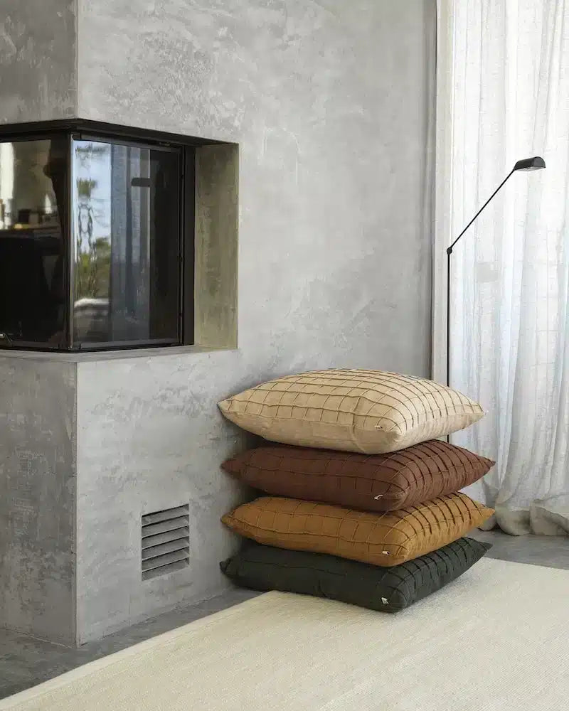 Linen Cushion Cover Jammu - Tan