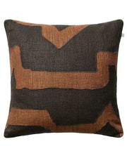 Linen Cushion Cover Sikkim - Taupe:Dark Brown