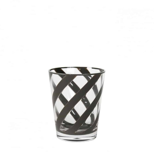 Glass with Brown Spiral