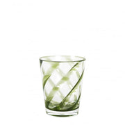 Glass with Green Spiral