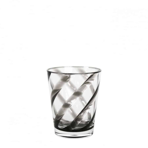 Glass with Black Spiral