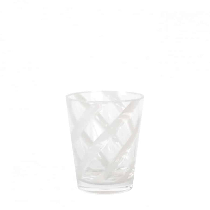 Glass with White Spiral