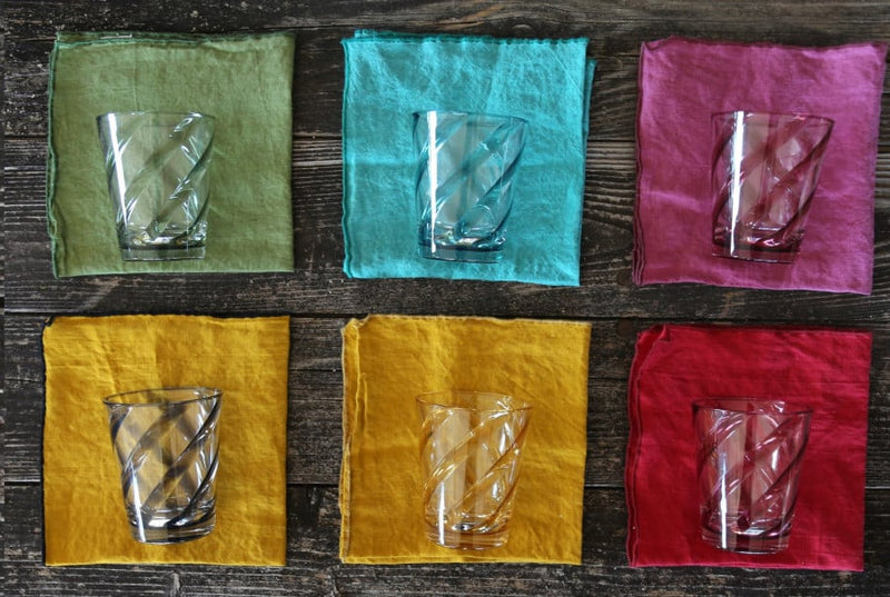 Methacrylate Glass With Spiral - Transparent Mustard