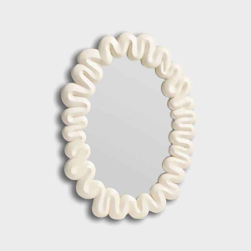 White Dribble Mirror