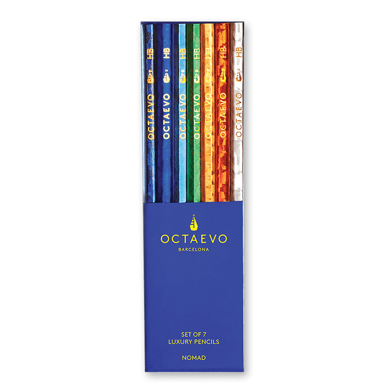 Set of 7 colorful pencils