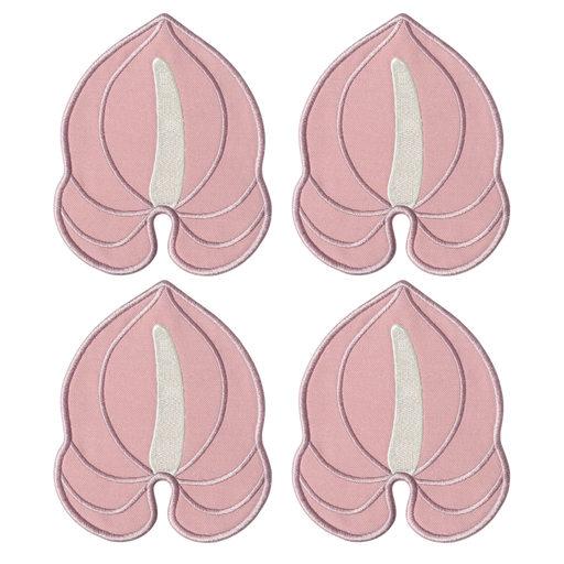 PINK ANTHURIUM COASTERS (SET OF 4)