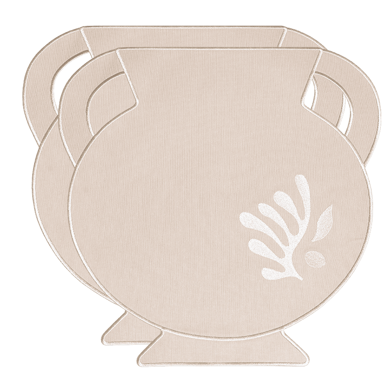 CLAY AMPHORA PLACEMATS (SET OF 2)