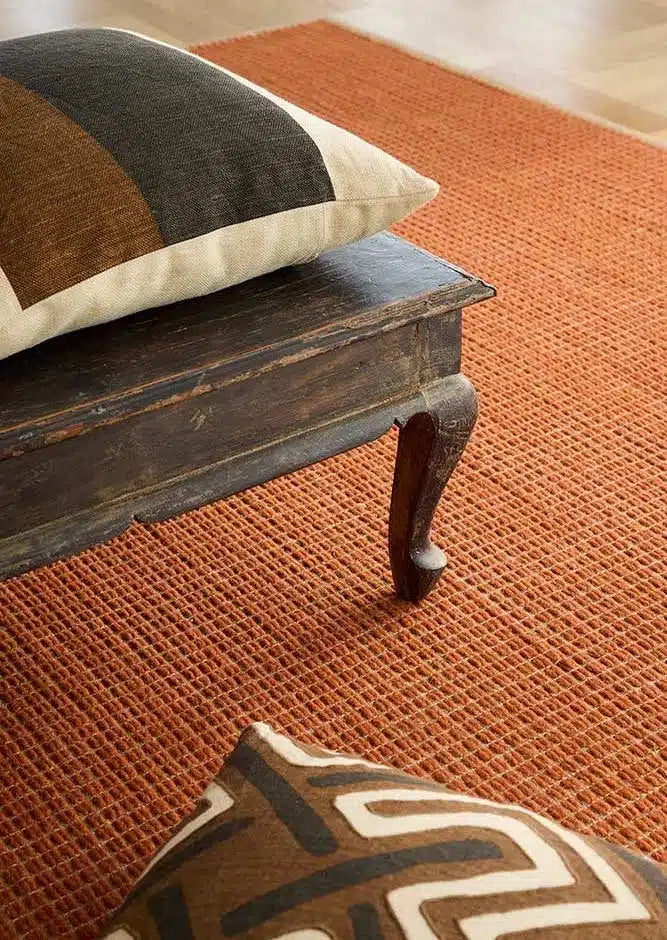 Orange Jute Bengal Rug