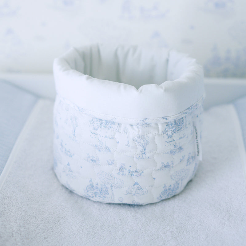 Care basket round - Quilted printed