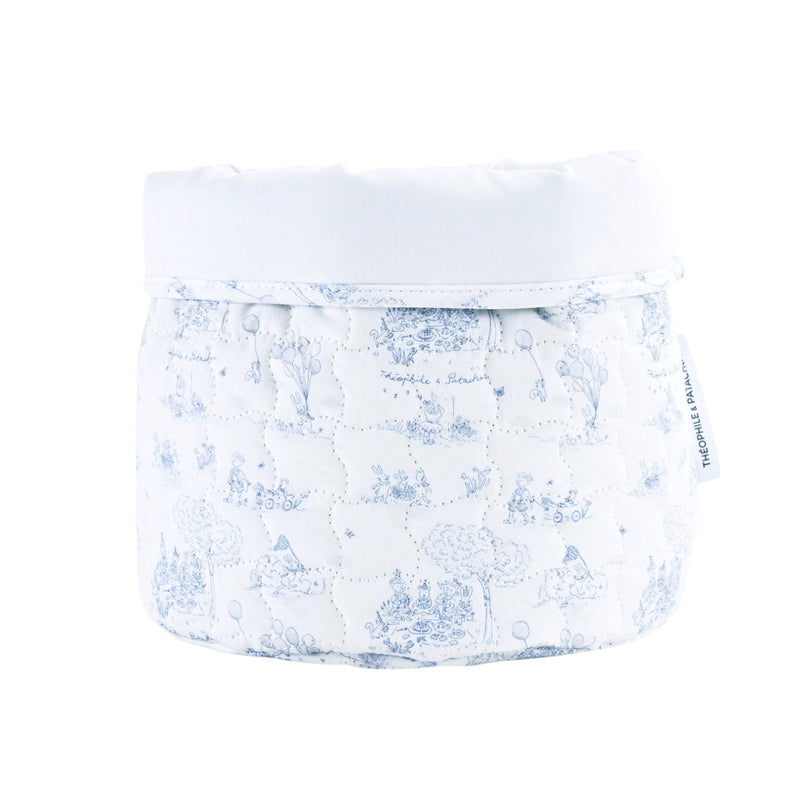 Care basket round - Quilted printed