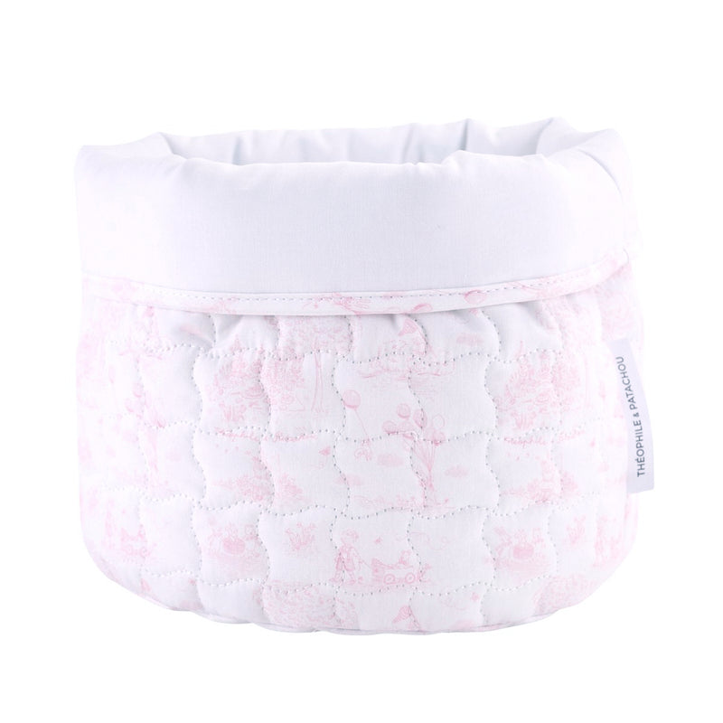 Care basket round - Quilted printed