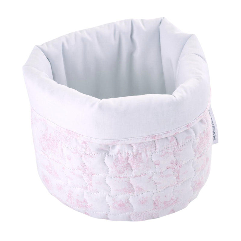 Care basket round - Quilted printed