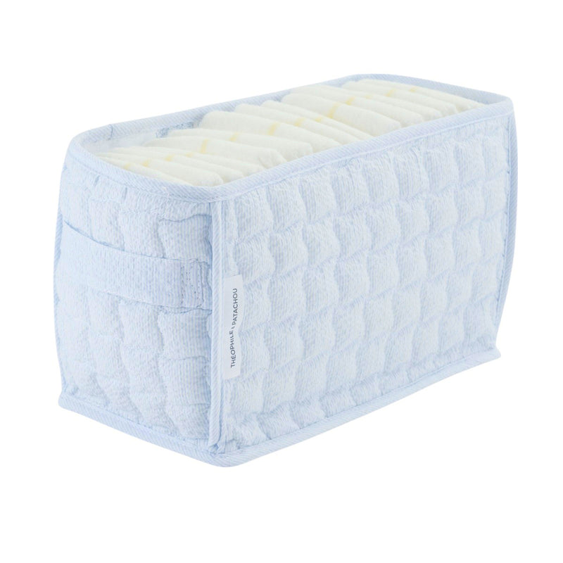 Care basket for nappies rectangular - Quilted