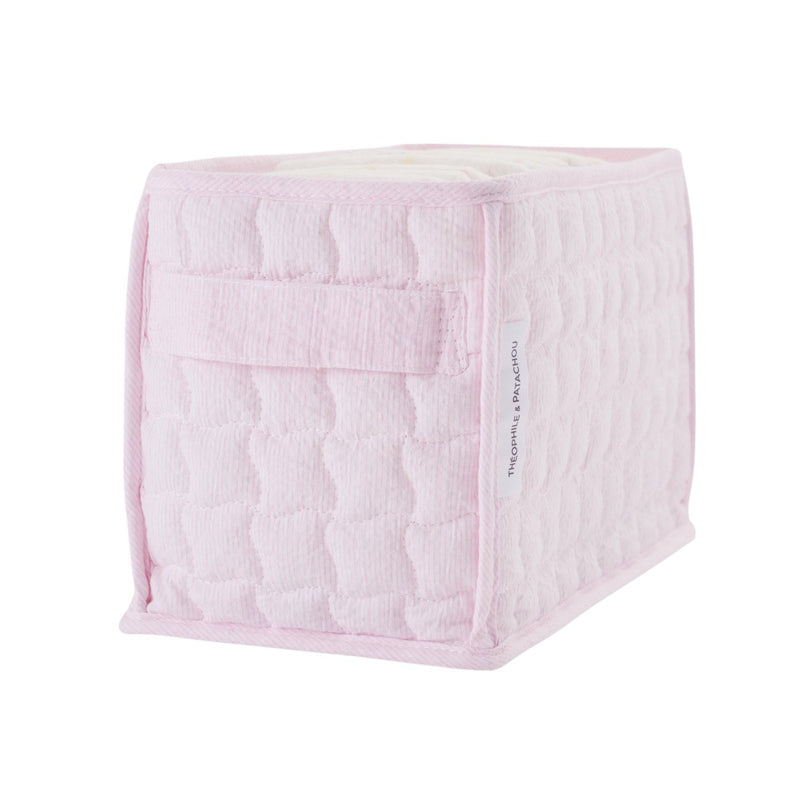 Care basket for nappies rectangular - Quilted