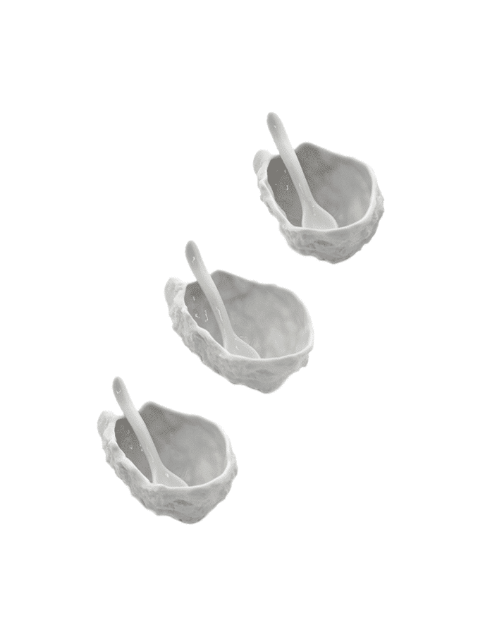 OYSTER GLOSS/MATTE 8CM WITH SPOON