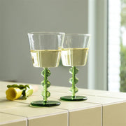 elegant green glassware with a floral-inspired design, perfect for special occasions or everyday use