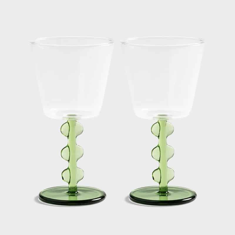 elegant green glassware with a floral-inspired design, perfect for special occasions or everyday use