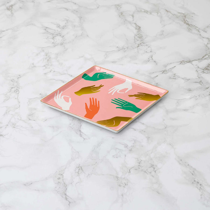 Hamsa Tray - Pink